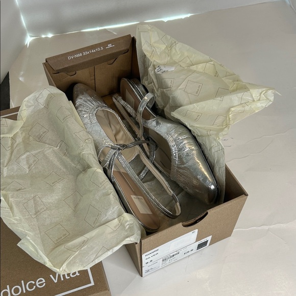 Dolce Vita, Rianne, Silver Women's Slingback Flats, size. 9.5 - Picture 8 of 8